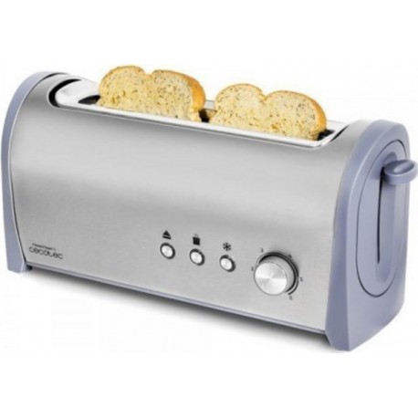 Cecotec Grille-pain cecotec steel&toast gris, 1000 w, support