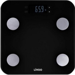 Livoo dom427n pese-personne impedancemetre - 13 memoires utilisateurs - 180 kg - plateau en verre trempe affichage lcd - noir LI
