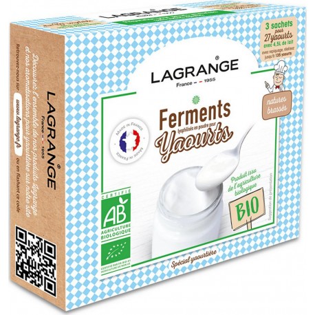 Lagrange Ferment lactique BIO nature pour yaourts
