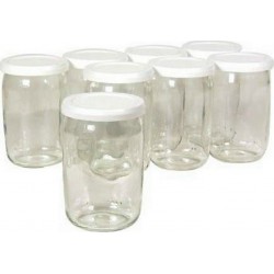 SEB Pot 8 pots yaourt en verre couvercle farine