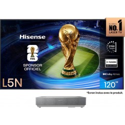 Hisense Vidéoprojecteur home cinéma 120L5ND Laser TV + écran ALR FRESNEL