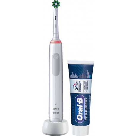 Oral-B Pro Brosse à dents électrique Oral-B Pro 3800 cross action blanche