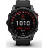 Garmin Montre sport Fenix 7S solar gray avec bracelet noir