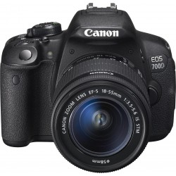 Canon Appareil Photo Reflex EOS 700D Noir + Objectif 18-55mm 18MP